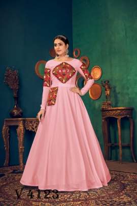 FLORY VOL 17 Anarkali Long Gown In Pink Color By SHUBHKALA