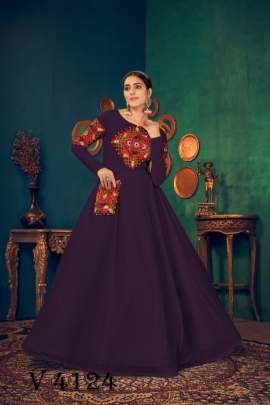 FLORY VOL 17 Anarkali Long Gown In Purple Color By SHUBHKALA