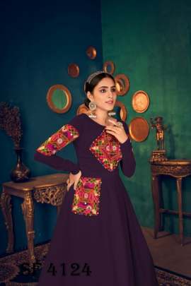 FLORY VOL 17 Anarkali Long Gown In Purple Color By SHUBHKALA