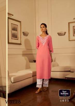 Fancy Kurti In 6 Color By Four Buttons