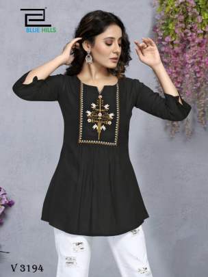 Fancy Top In Black Color By Blue Hills