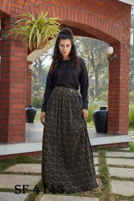 Frill   Flare Vol  2 Skirt Top In Black Color By SHUBHKALA