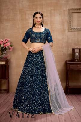 GIRLY VOL  12 Designer Lehengha Choli In blue Color By SHUBHKALA