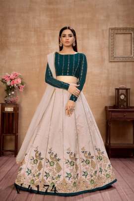 GIRLY VOL  12 Designer Lehengha Choli In Beige Color By SHUBHKALA