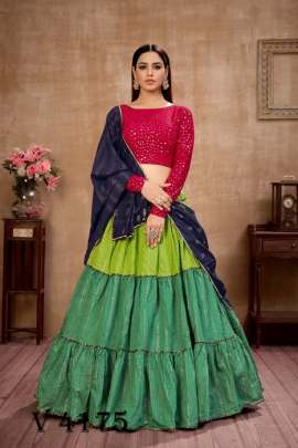 GIRLY VOL 12 Designer Lehengha Choli In Green Color By SHUBHKALA
