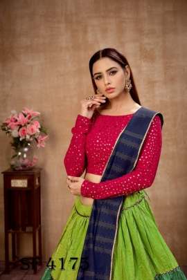 GIRLY VOL 12 Designer Lehengha Choli In Green Color By SHUBHKALA