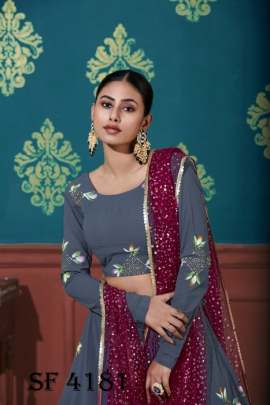 GIRLY VOL 14 Designer Lehengha Choli In Blue Color By SHUBHKALA