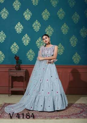 GIRLY VOL 15 Designer Lehengha Choli In Sky Color By SHUBHKALA