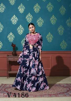 GIRLY VOL 15 Designer Lehengha Choli In Navy Blue Color By SHUBHKALA