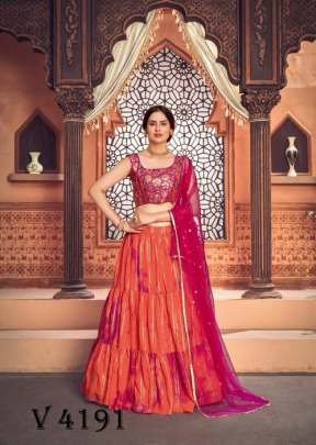GIRLY VOL 16 Designer Lehengha Choli In Orange Color By SHUBHKALA