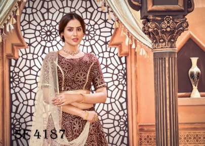 GIRLY VOL 16 Designer Lehengha Choli In Deep Maroon Color By SHUBHKALA