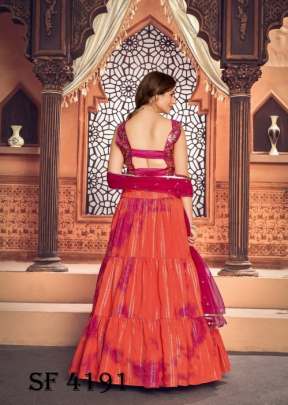 GIRLY VOL 16 Designer Lehengha Choli In Orange Color By SHUBHKALA