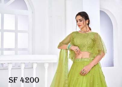 GIRLY VOL 19 Designer Lehengha Choli In Fluorescent green Color By SHUBHKALA