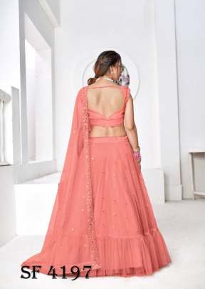 GIRLY VOL 19 Designer Lehengha Choli In Peach Color By SHUBHKALA