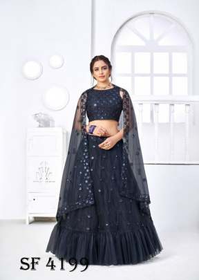 GIRLY VOL 19 Designer Lehengha Choli In Navy Color By SHUBHKALA