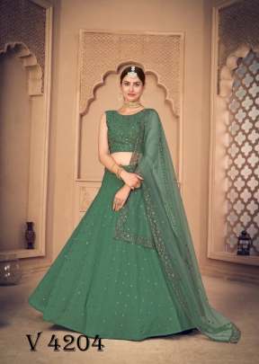 GIRLY VOL 21 Designer Lehengha Choli In Pista Green Color By SHUBHKALA