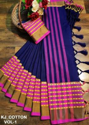 GLAM ELEGANCE PRESENT NEW BRAND OF COTTON SILK SAREE  FOR SPECIAL OCCASION PURPULE AND PINK 