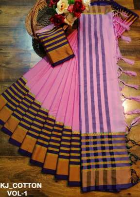 GLAM ELEGANCE PRESENT NEW BRAND OF COTTON SILK SAREE  FOR SPECIAL OCCASION LIGHT PINK AND BLUE 