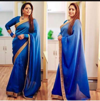 Geeta Kapoor Bollywood Rangoli Silk Partywear Saree 