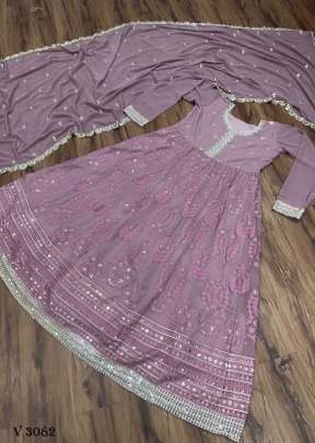 Georgette Designer Suit in Onion Color By RTC