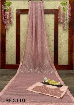 Georgette Saree  In Light Pink Color By Lembogee