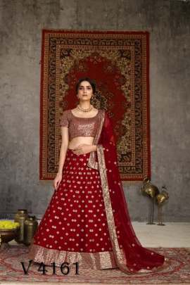 Girlish Vol  1 Bridal Lehengha Choli In Red Color By SHUBHKALA