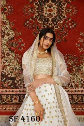 Girlish Vol  1 Bridal Lehengha Choli In White Color By SHUBHKALA