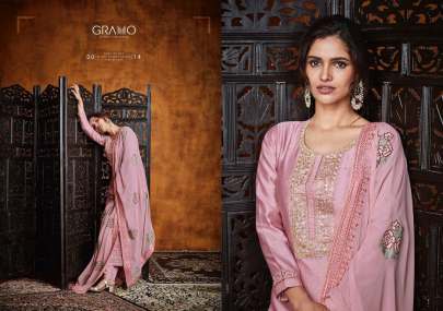 Gramo Heavy Fiyona Silk Salawar  Suit Collection