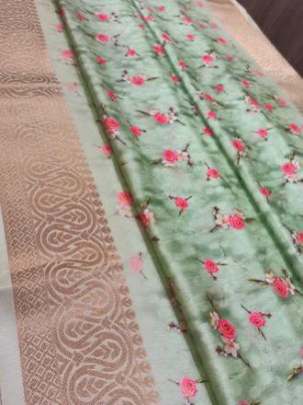 Handloom Weaving Silk Pista