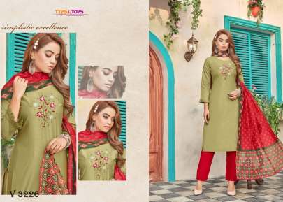 Heavy Chanderi Silk Kurti in 6 Color By TIPS & TOPS