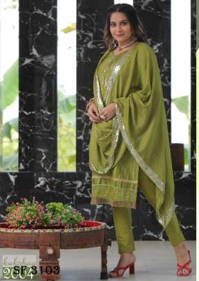 Heavy Jaam Cotton Salwar Suits In Light Mehendi Color By LAKHANI