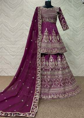 Heavy Lehenga choli In Rani Color BY HK