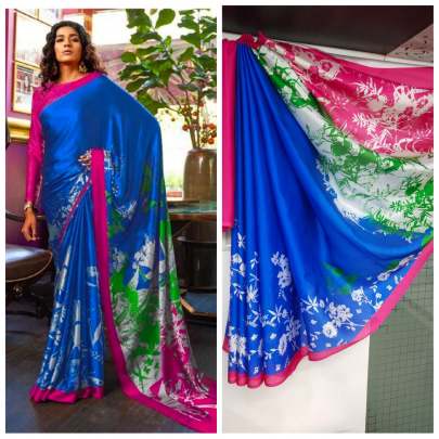 Imported Silk Sartin Blue