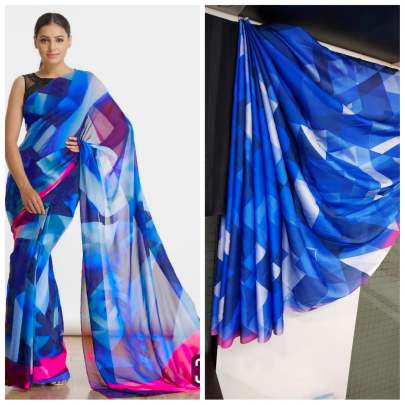 Imported Silk Sartin Blue