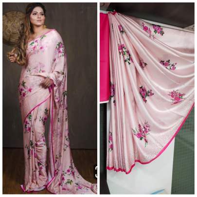 Imported Silk Sartin Light Pink