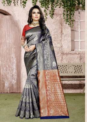 KAZO ROOP RANI VOL-13 WEAVING PERSIAN BLUE  COLOR SAREE