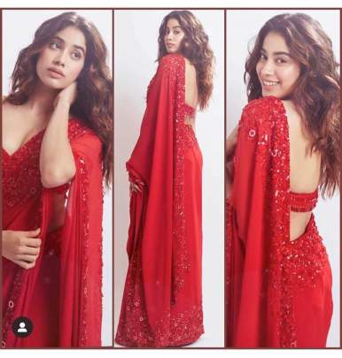 KD BEAUTIFUL BOLLYWOOD JAHANVI KAPOORS SAREE IN GEORGETTE 