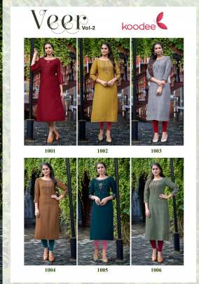 KOODEE Presenting Veer-2 Kurtis Collection