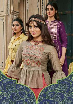 Kajal Style Fashion Holic Vol 1 Kurti with Palazzo or Skirt Wholesale Catalog 8 Pcs