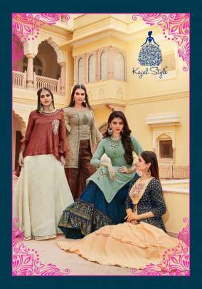 Kajal Style Fashion Holic Vol 1 Kurti with Palazzo or Skirt Wholesale Catalog 8 Pcs