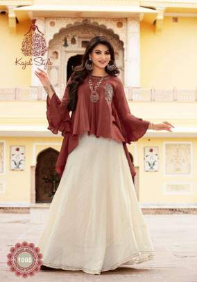 Kajal Style Fashion Holic Vol 1 Kurti with Palazzo or Skirt Wholesale Catalog 8 Pcs