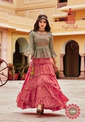 Kajal Style Fashion Holic Vol 1 Kurti with Palazzo or Skirt Wholesale Catalog 8 Pcs