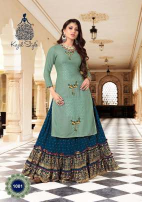 Kajal Style Fashion Holic Vol 1 Kurti with Palazzo or Skirt Wholesale Catalog 8 Pcs