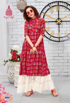 Kajal Style Fashion Label Kurti with Palazzo or Sharra or Pant  Catalog