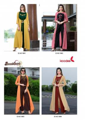 Koodee Sweet Heart Vol 2 Kurti with Srug and plazzo