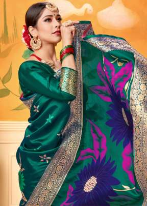LICHI SILK SAREE WITH SAUNDARYA RAMA COLOR FOR SPECIAL OCCATION