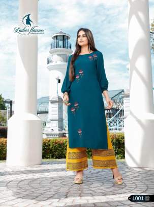 Ladies Flavour Signature Kurti with Palazzo Catalog 