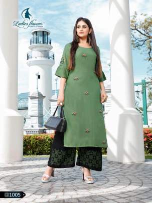 Ladies Flavour Signature Kurti with Palazzo Catalog