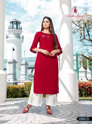 Ladies Flavour Signature Kurti with Palazzo Catalog