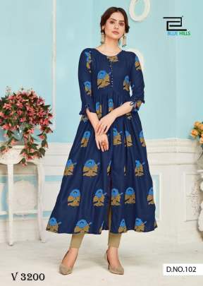Long Gown In Navy Blue Color By Blue Hills